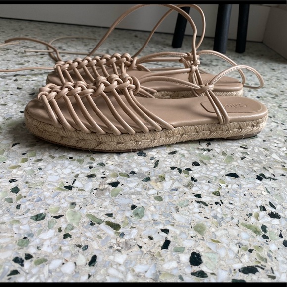 Chloé authentic espadrille strappy gladiator sandals real leather worn once - Picture 4 of 8